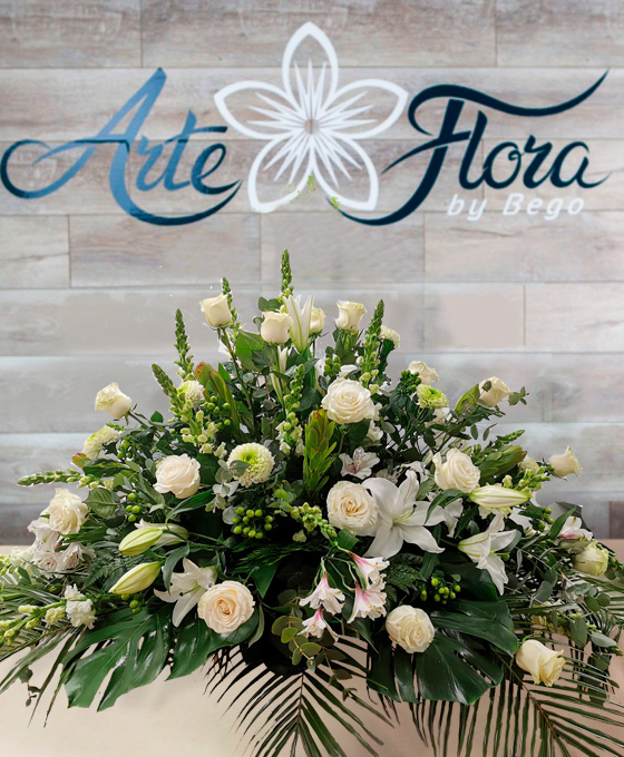 Centro de flores funerarias